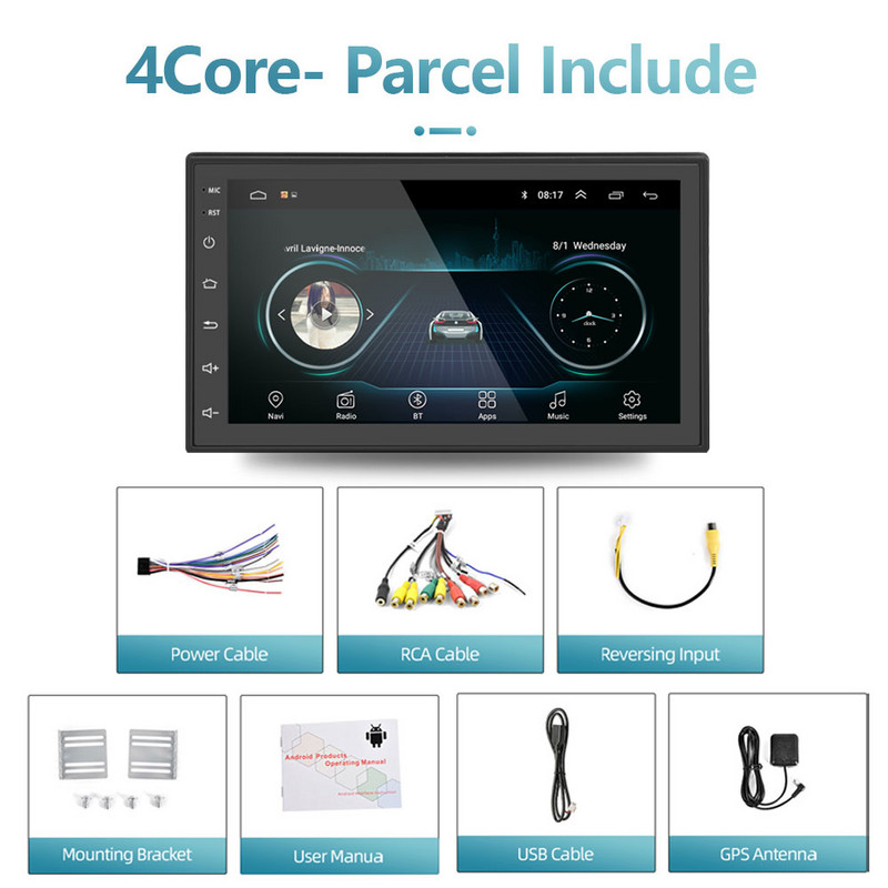 Podofo 2 Din Android 10.0 Radio Auto Audio Stereo AI GPS Carplay Player Video Multimedia Pentru VW Nissan Hyundai Toyota CR-V KIA