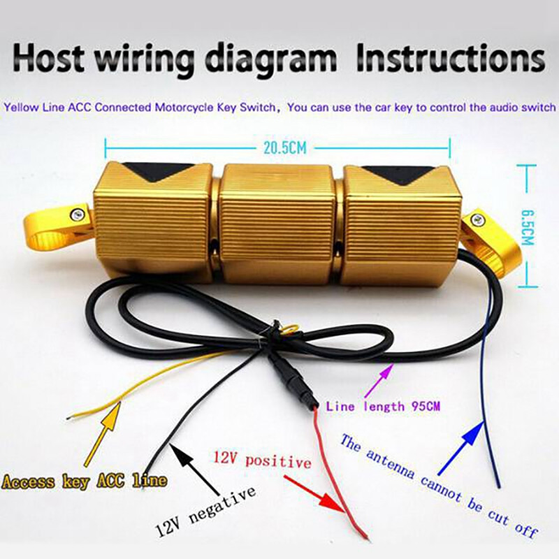 Motocicletă MP3 Player Difuzor ghidon Muzică Bluetooth Radio FM Suport reglabil rezistent la apă Bicicletă Audio Stereo 12V