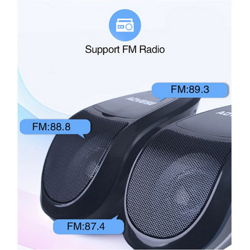 Мотоциклетен аудио усилвател U диск Стерео FM радио Многофункционален скутер Професионален MP3 плейър Bluetooth-съвместим високоговорител