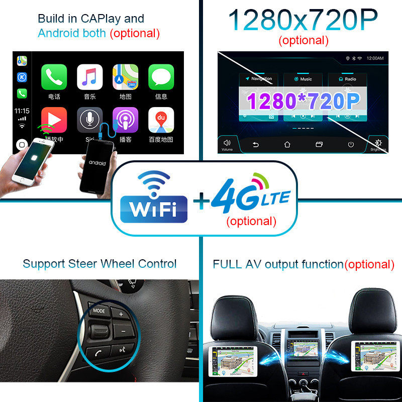 Wondefoo Universal 2 Din Android 10 Automobilinis radijas PX6 Multimedijos grotuvas Automobilinis stereofoninis 2 din Auto Garsas Android Auto Bluetooth Navigacija