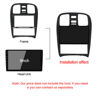 Για Android All-in-one Radio Car Radio Fascia Dash Kit Fit Installation Trim Face Face Panel Frame For Hyundai Sonata Fe 2004-2012