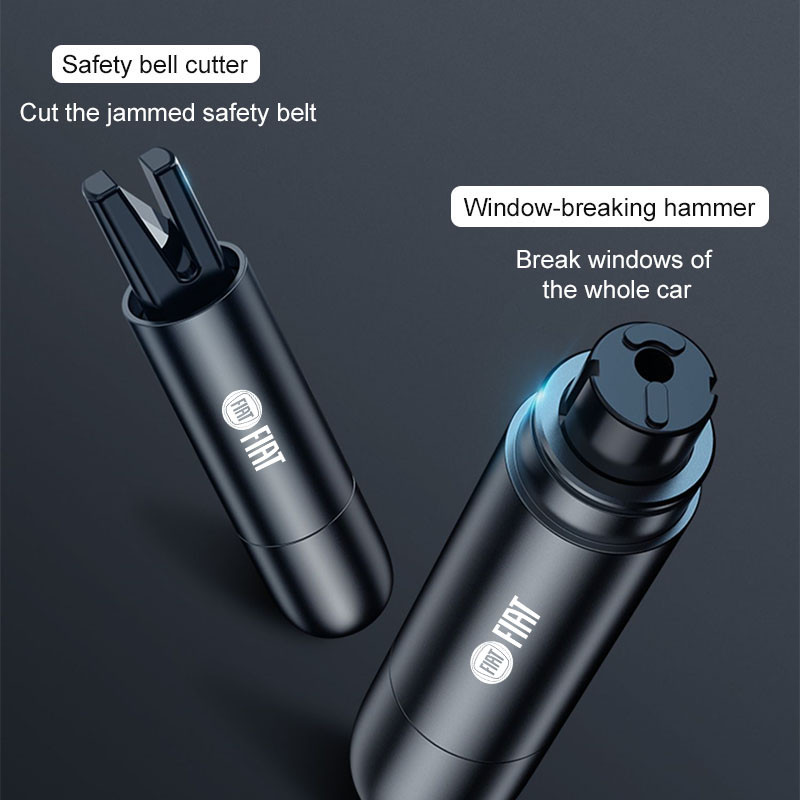 Κόφτης ζώνης ασφαλείας με σφυρί αυτοκινήτου ασφαλείας για FIAT 500 Abarth Punto Tipo Panda Ducato Stilo Fiorino Doblo Bravo Freemont