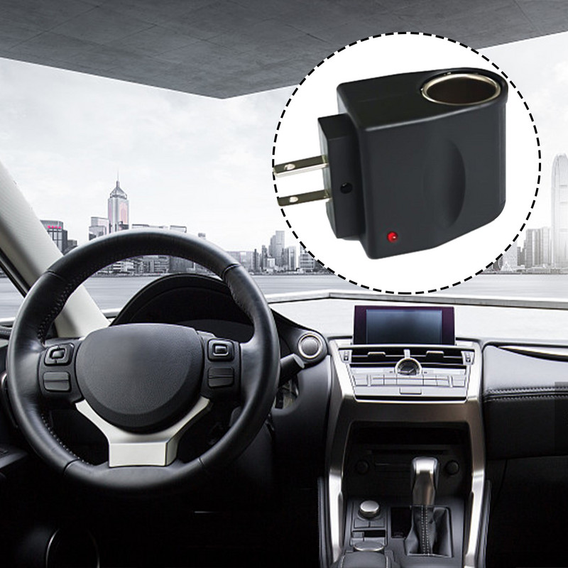 220v AC kuni 12v DC autosigaretid süüteadapter autosigaretid tulemasina pistikupesa laadija adapter praktiline adapteri muundur EU USA