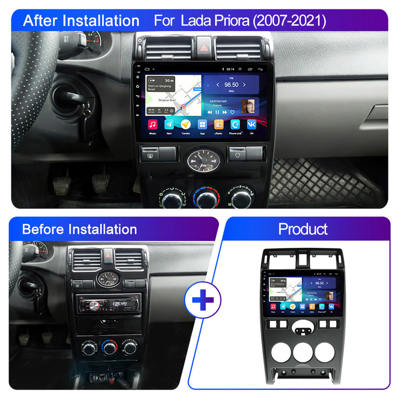 LEHX Pro Android 11 Radio Auto pentru LADA Priora I 1 2007 - 2013 Multimedia DVD Player Autoradio 1 2 Din Carplay Accesorii Gps
