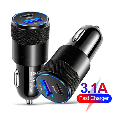 PD USB C Зарядно за кола бързо зареждане 4.0 3.0 бързо зареждане за всички смартфони iPhone 12 11 Xiaomi samsung Тип C Зарядно за телефон