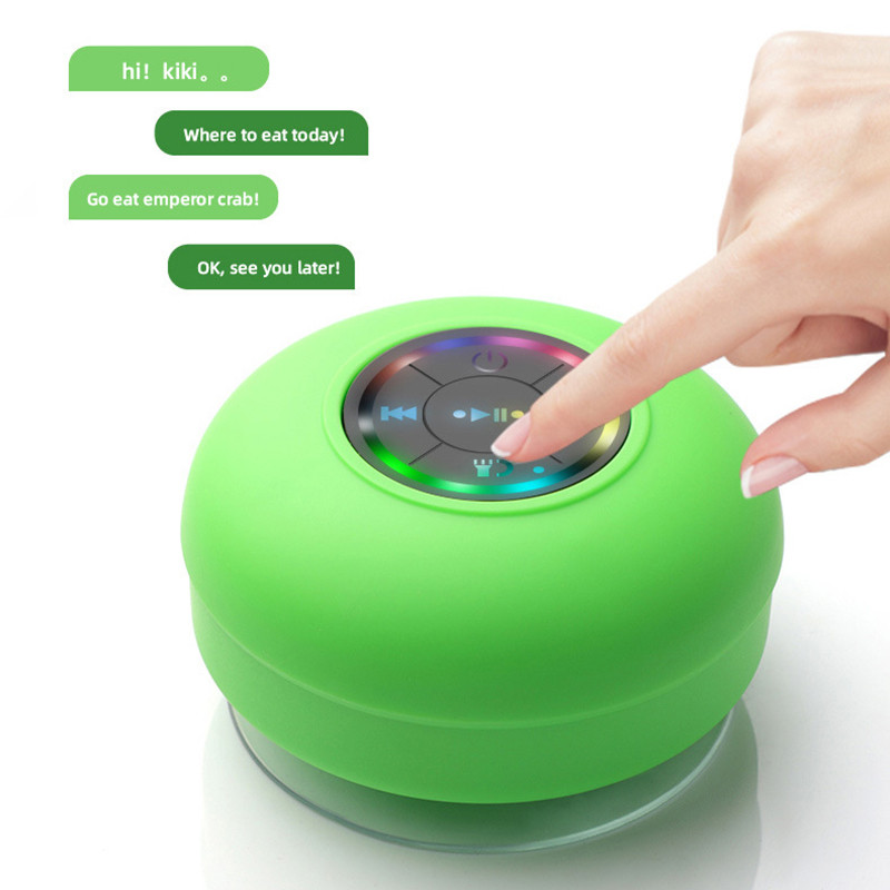 Mini Bluetooth hangszóró vízálló fürdőszobai audio vezeték nélküli zuhanyhangszórók RGB lámpa telefonhoz Soundbar kézi szabad autós hangszóró