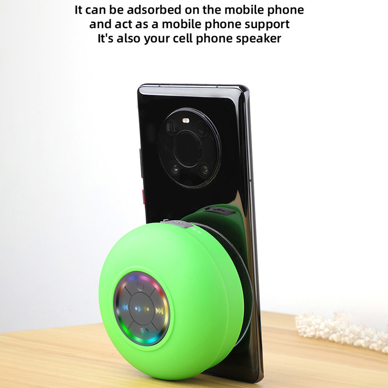 Mini Bluetooth hangszóró vízálló fürdőszobai audio vezeték nélküli zuhanyhangszórók RGB lámpa telefonhoz Soundbar kézi szabad autós hangszóró
