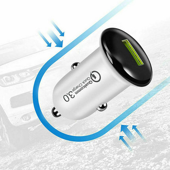 Φορτιστής τηλεφώνου αυτοκινήτου Small Mushroom Multi-functional Mini Usb Charging Adapter 12-24v 2.4a 3.1a Qc3.0 Quick Charge
