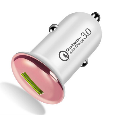 Automobilinio telefono įkroviklis mažas grybas Daugiafunkcis mini USB įkrovimo adapteris 12-24v 2.4a 3.1a Qc3.0 Quick Charge