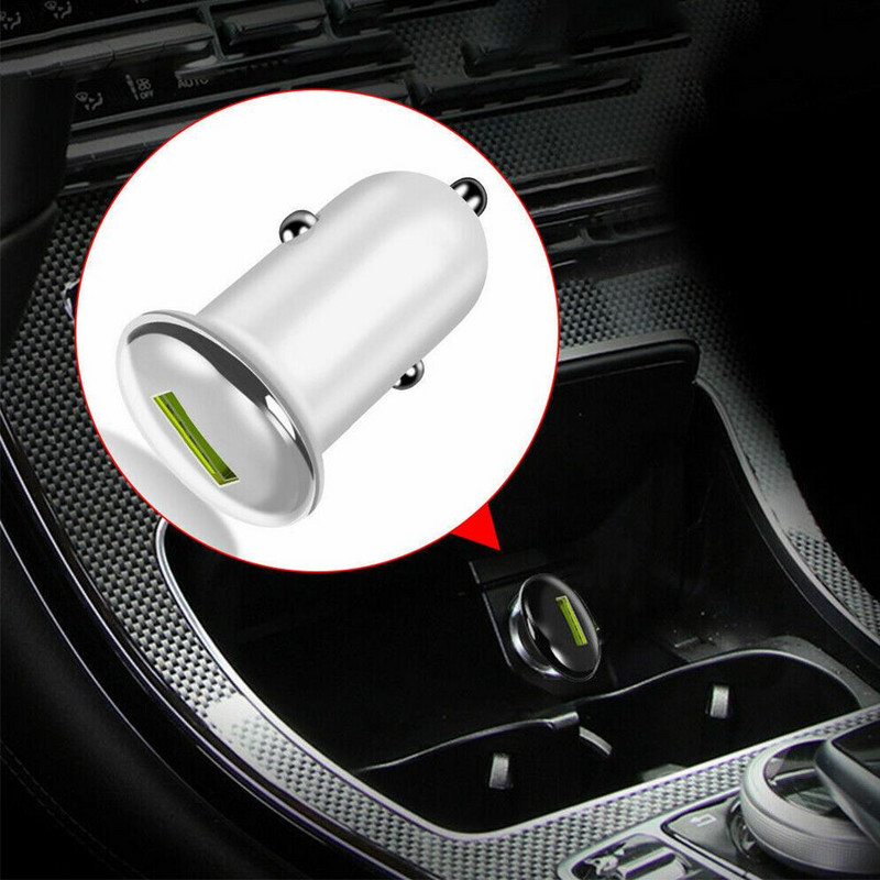 Automobilinio telefono įkroviklis mažas grybas Daugiafunkcis mini USB įkrovimo adapteris 12-24v 2.4a 3.1a Qc3.0 Quick Charge
