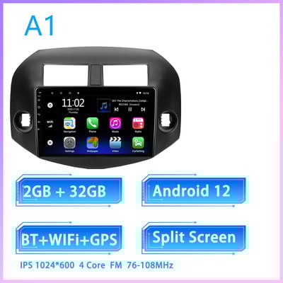 JIULUNET 8 nuclee Radio Auto Android 12 pentru Toyota RAV4 3 XA30 2005 - 2013 Player Multimedia Navigare Carplay AUTO 2 Din