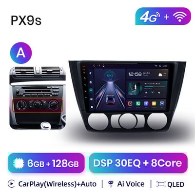 AWESAFE PX9s Pentru BMW 1 - seria 1 e87 2004 - 2011 Android Auto Radio Playere video auto CarPlay Android Auto GPS No 2 din 2din DVD