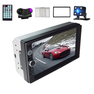 Univerzalni radio 2 Din 7" multimedijski uređaj za auto sa zaslonom osjetljivim na dodir, priključak za retrovizor s dodacima/FM/TF MP5