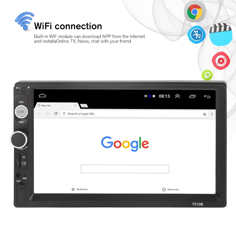 Univerzalni radio 2 Din 7" multimedijski uređaj za auto sa zaslonom osjetljivim na dodir, priključak za retrovizor s dodacima/FM/TF MP5