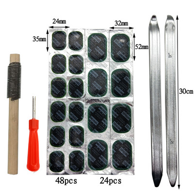 Bicycle  Motorcycle Tire Repair Tools Set Bike Tyre Repair Accessories Kit Cycling Rubber Puncture Patches Kit Tire Pry Plate