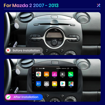 AWESAFE PX9 Για Mazda 2 Android Mazda2 2007 2008 2011 2012 Autoradio Multimedia GPS 2 din Android Carplay Auto Radio 8+128GB