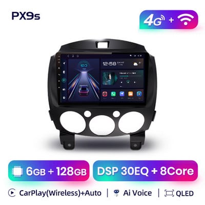 AWESAFE PX9 pentru Mazda 2 Android Mazda2 2007 2008 2011 2012 Autoradio Multimedia GPS 2 din Android Carplay Auto Radio 8+128GB
