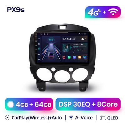 AWESAFE PX9 pentru Mazda 2 Android Mazda2 2007 2008 2011 2012 Autoradio Multimedia GPS 2 din Android Carplay Auto Radio 8+128GB