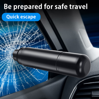Чук за безопасност на колата Разбивач на прозорци за аварийни стъкла Резачка за предпазен колан Животоспасяващ инструмент за авариен автомобил Escape 1S Счупено стъкло