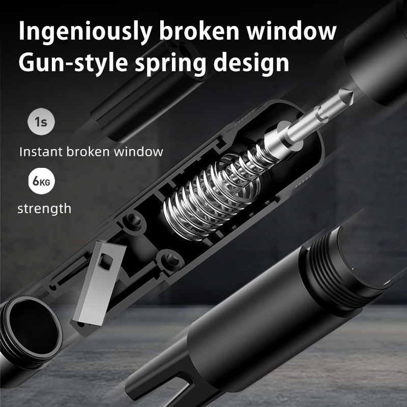 Sigurnosni čekić za automobil Razbijač stakla za hitne slučajeve Rezač sigurnosnog pojasa Alat za spašavanje Escape Car Emergency Alat 1S Razbijeno staklo