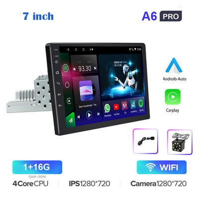 Android 11 1 Din Radio Stereo Auto Player Video Multimedia Pentru Carplay GPS Autoraido VW Nissan Hyundai Toyota Kia