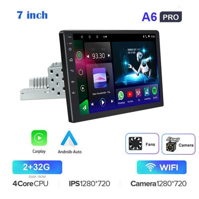 Android 11 1 Din Radio Stereo Auto Player Video Multimedia Pentru Carplay GPS Autoraido VW Nissan Hyundai Toyota Kia