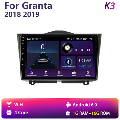 Vtopek 2Din 10,33" QLEDScreen ötvözet sztereó autórádió multimédiás videolejátszó LADA Granta Cross 2018-2019 GPS Auto Carplayhez