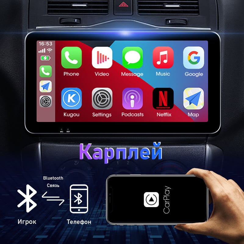 Vtopek 2Din 10,33" QLEDScreen ötvözet sztereó autórádió multimédiás videolejátszó LADA Granta Cross 2018-2019 GPS Auto Carplayhez