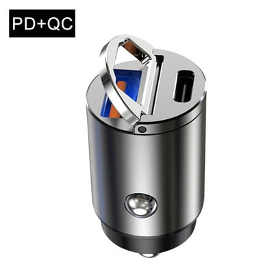 Încărcător auto 30W Încărcător rapid USB QC 3.0 Încărcare rapidă Tip C PD Adaptor de încărcare Brichetă pentru telefon mobil