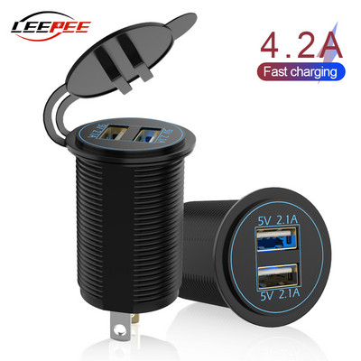 12V 24V USB бързи зарядни устройства Сплитер на веригата LED гнездо Аксесоари за автомобил Автомобилен морски кораб Мотоциклет Камион Каравана Ван