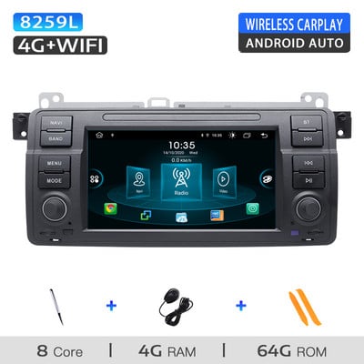 1 Din Android 11 Radio Auto Navigare GPS pentru BMW E46 M3 Rover 75 Coupe318/320/325/330/335 Multimedia Stereo Audio Head Unit 8GB