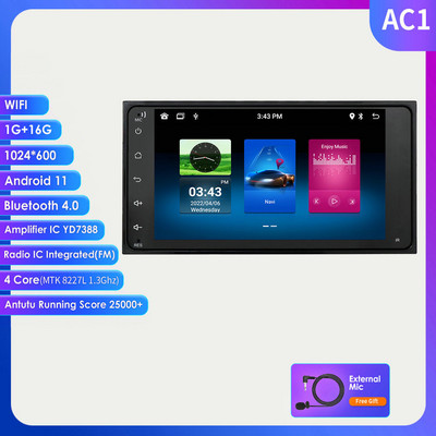 8 + 128 Android 12 7 "Auto Radio GPS Stereo Player pentru Toyota Corolla Camry RAV4 Prado Vios Hilux Terios Multimedia Nav Carplay DSP