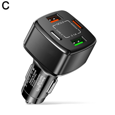 Încărcător de mașină PD USB Încărcare rapidă tip C Încărcător de telefon mobil pentru Iphone Samsung USB C QC 3.0 Încărcătoare pentru brichetă pentru tabletă