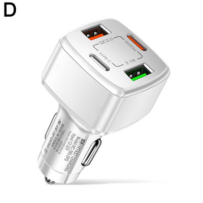 Încărcător de mașină PD USB Încărcare rapidă tip C Încărcător de telefon mobil pentru Iphone Samsung USB C QC 3.0 Încărcătoare pentru brichetă pentru tabletă