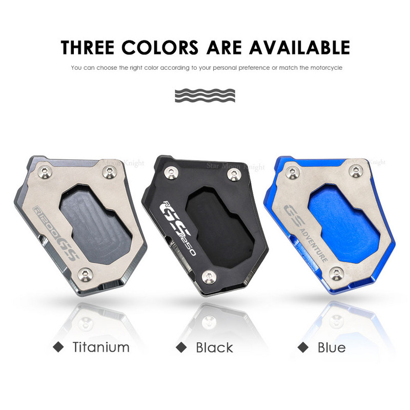 Kickstand lateral pentru BMW R1250GS Adventure R 1200 GS LC R1200GS Adv CNC Stand Vergroter Plaat Extension Pad LOGO R1200GS R1250GS