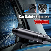 Ciocan de siguranță pentru mașină Spărgător de ferestre de urgență Dispozitiv de tăiere centuri de siguranță din oțel cu tungsten Ciocan pentru ferestre de sticlă Instrument portabil de salvare a vieții