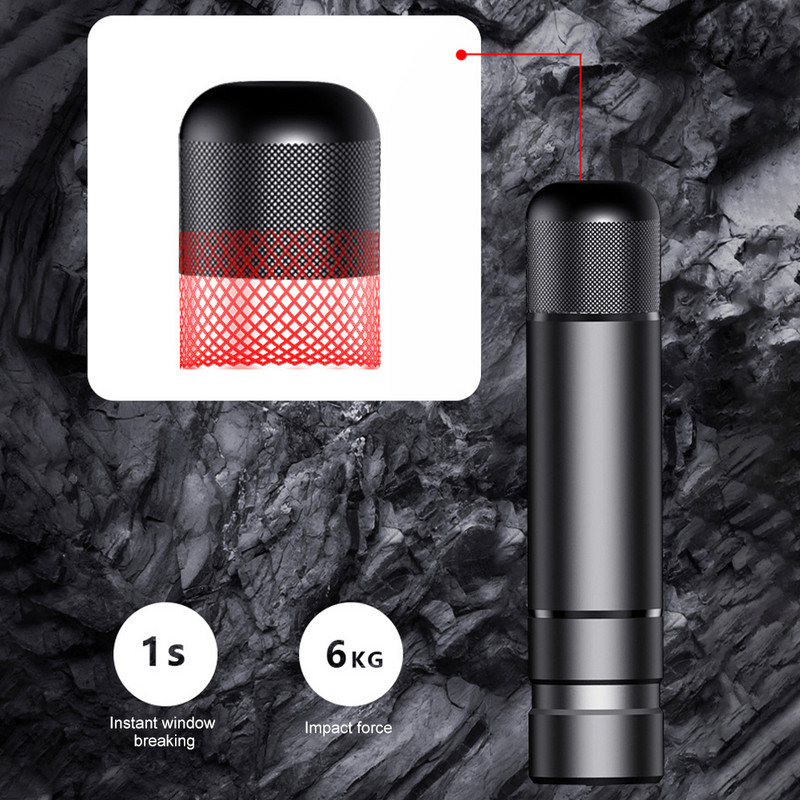 Ciocan de siguranță pentru mașină Spărgător de ferestre de urgență Dispozitiv de tăiere centuri de siguranță din oțel cu tungsten Ciocan pentru ferestre de sticlă Instrument portabil de salvare a vieții