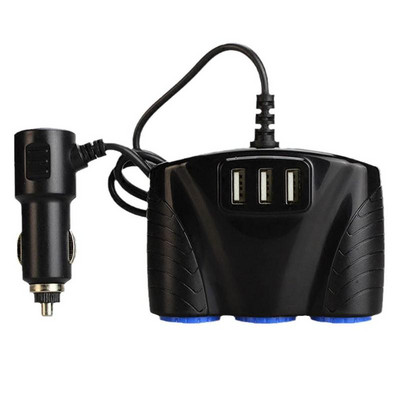 12v-24v țigară mașină 3 în 1 brichetă splitter mufă usb încărcător mușcă adaptor port 3 căi auto pentru telefon Dvr accesorii O3i6