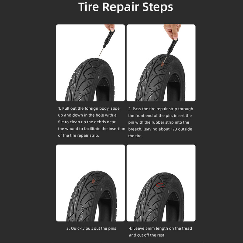Instrumente pentru repararea anvelopelor fără cameră pentru biciclete MTB Burghiu pentru anvelope Sigilant pentru perforare Benzi de cauciuc Întreținerea anvelopelor pentru bicicletă de drum Mini instrumente pentru biciclete