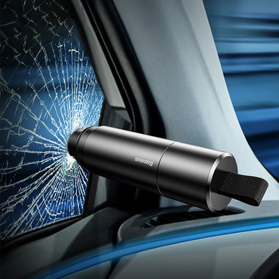 Чук за счупване на стъкло Car Safety Hammer Mini Universal Emergency Window Glass Breaker Seat Cutter Tools Baseus Car Emergency Tool