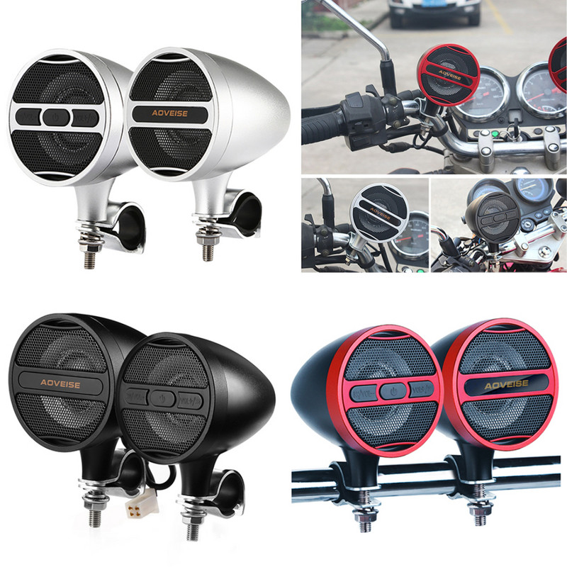 Atsparus vandeniui motociklų muzikos MP3 grotuvas stiprintuvas 12V FM radijas USB suderinamas su Bluetooth stereo motociklo garsiakalbis garsiakalbis