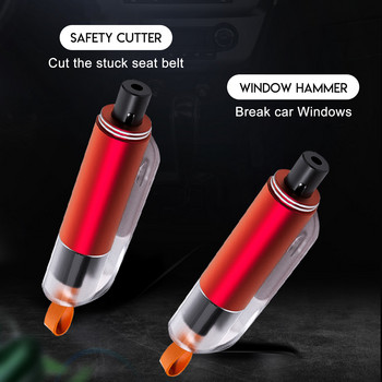 Предпазен чук за мини кола Пружинен чук Escape Hammer Window Breaker Punch Seat Belt Cutter Hammer Rescue Escape Tool