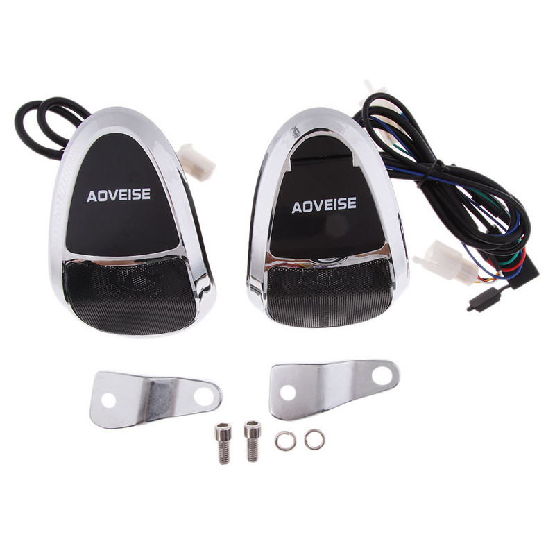 Sistem audio Bluetooth pentru motociclete Radio FM Difuzor stereo Player MP3 Crom