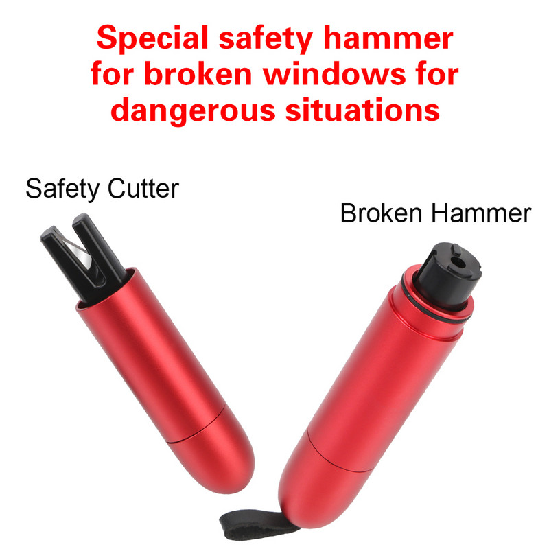 Mini ciocan de siguranță 2 în 1 tăietor centură de siguranță tip arc unealtă de urgență portabil rapid spărgător de ferestre din sticlă accesorii pentru camioane