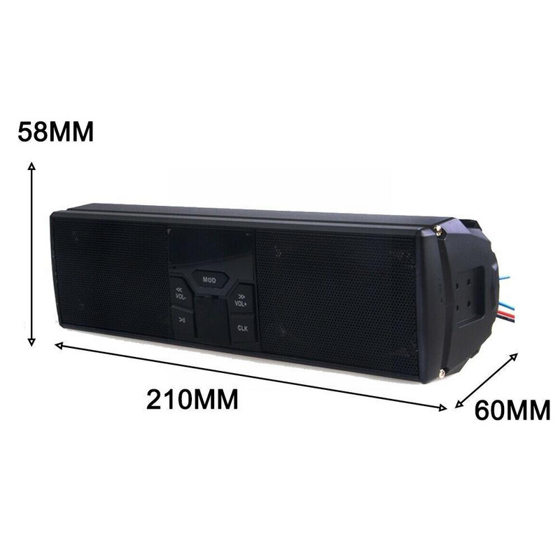 Led kijelző Motorkerékpár Bluetooth Audio Hangrendszer Rádió Moto Stereo Control App Tartozékok Mp3/tf/usb lopásgátló hangszóró S4e1