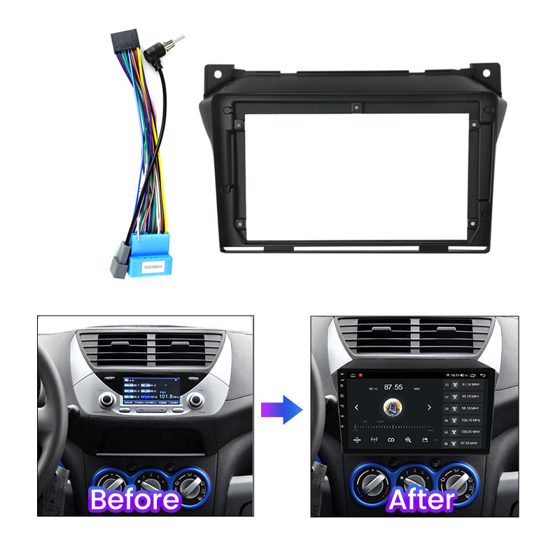 MEKEDE 2Din automobilio DVD rėmo garso tvirtinimo adapteris Dash Trim Facial Panel 9 colių, skirtas Suzuki Alto 2009-2016 auto radijo grotuvui