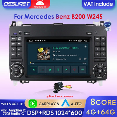 Octa Core DSP Android 11 Car Radio Player GPS за Mercedes Sprinter W906 Benz B200 AB Class W169 W245 Viano VitoW639 Multimeida