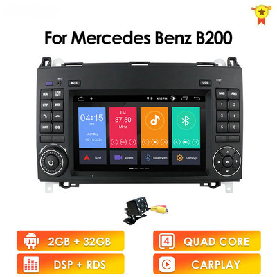 Octa Core DSP Android 11 autórádió lejátszó GPS Mercedes Sprinter W906 Benz B200 AB osztály W169 W245 Viano VitoW639 Multimeida