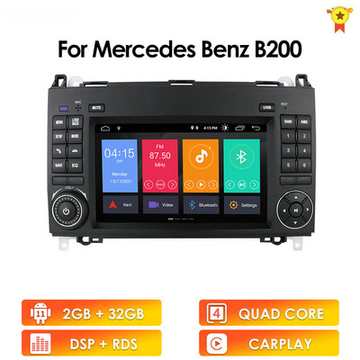 Octa Core DSP Android 11 autórádió lejátszó GPS Mercedes Sprinter W906 Benz B200 AB osztály W169 W245 Viano VitoW639 Multimeida
