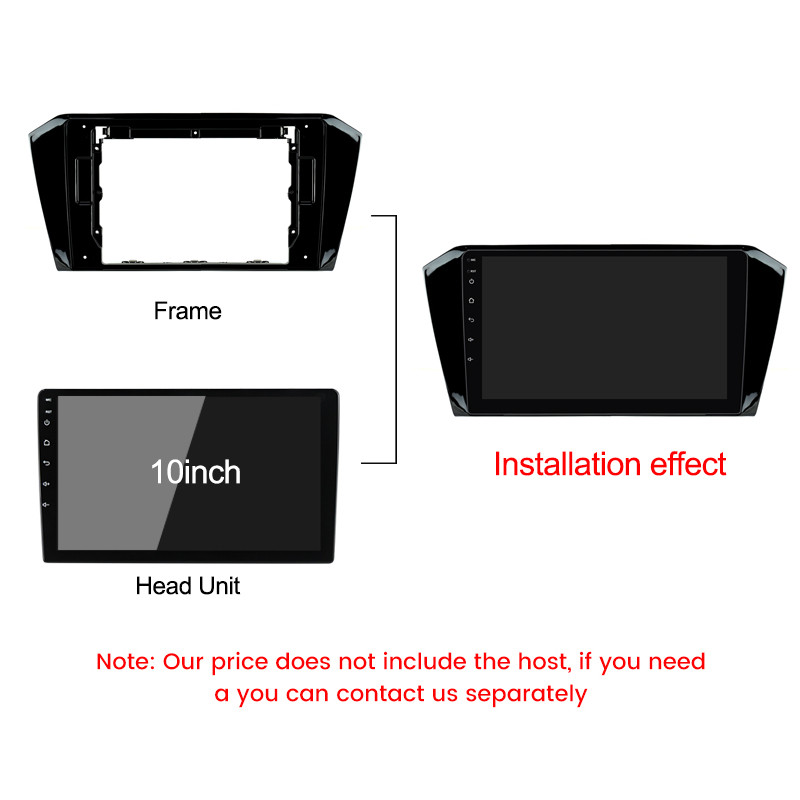 2 Din automagnetola radijo rėmo skydelio dangtelio apdailos komplekto skydelis skirtas Volkswagen Passat B8 Magotan 2015 canbus kabelių komplektui